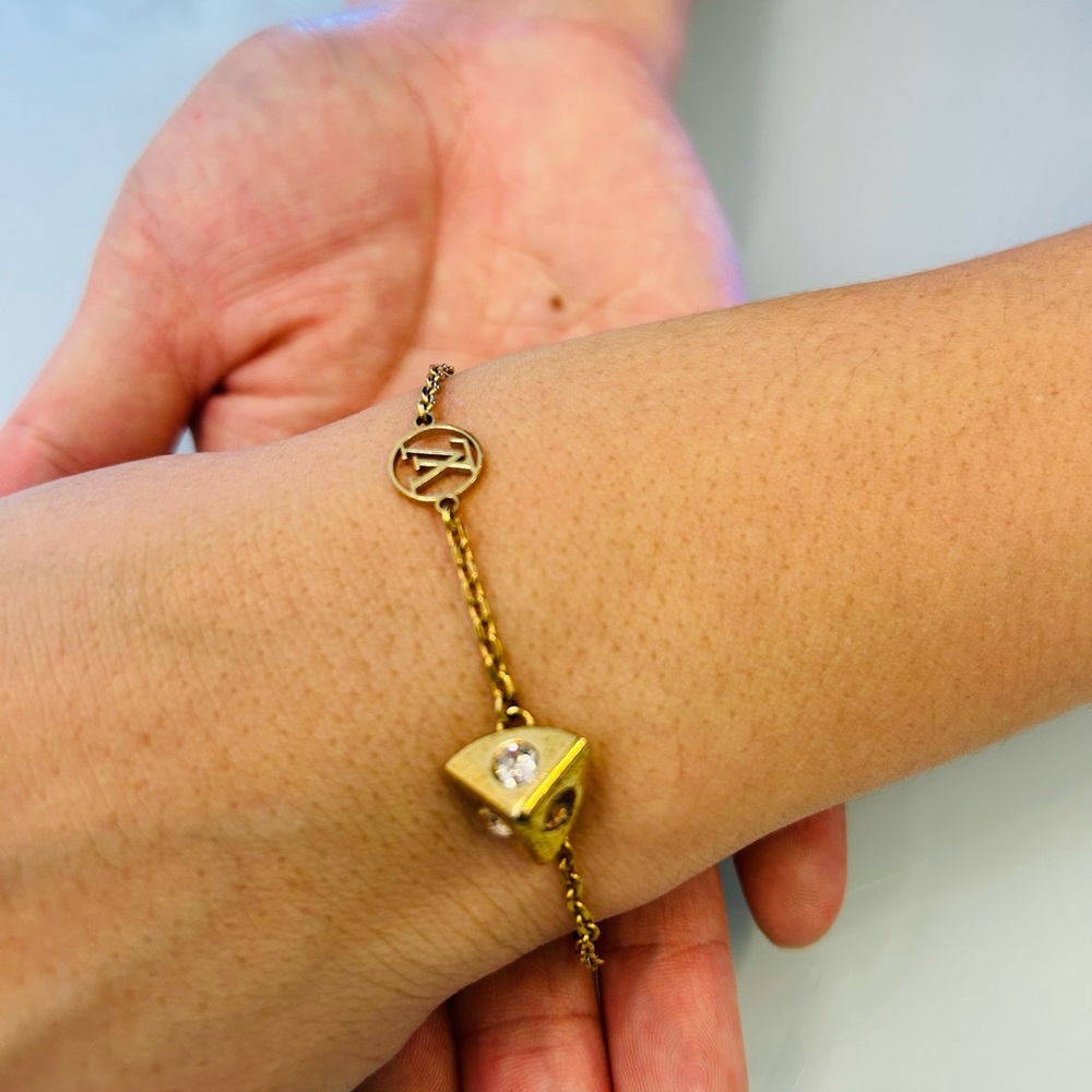 Louis Vuitton Trunkies Gold-Tone Bracelet